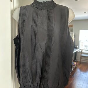 GAP sheer sleeveless silk blouse